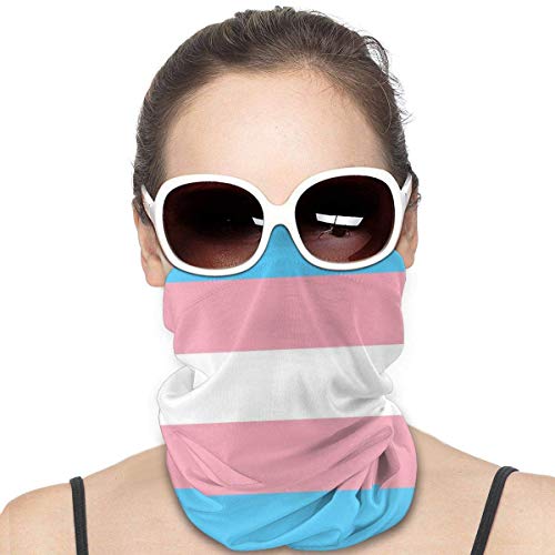 XXUU Transgender Pride Flag Mascarilla Facial Bandanas Bufanda Calentador de Cuello Diadema para Polvo Deportes al Aire Libre Polvo Sol, protección contra el frío