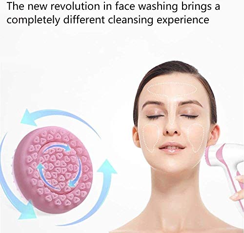 XYQ Recargable cepillo de limpieza facial, exfoliante de silicona removedor de la espinilla limpieza del poro eléctrico Limpiador Facial Brush- Inicio SPA Massager de la cara Adecuado for todo tipo de