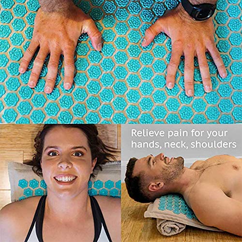 XZPZ La acupresión Mat Flores, Lotus Pad Masaje Alivia la Espalda y Cuello, relaja los músculos, Reduce el insomnio, Adaptado a los Adultos contra la presión del colchón