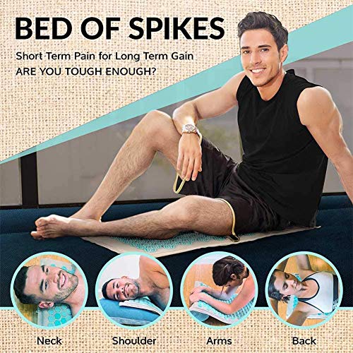 XZPZ La acupresión Mat Flores, Lotus Pad Masaje Alivia la Espalda y Cuello, relaja los músculos, Reduce el insomnio, Adaptado a los Adultos contra la presión del colchón