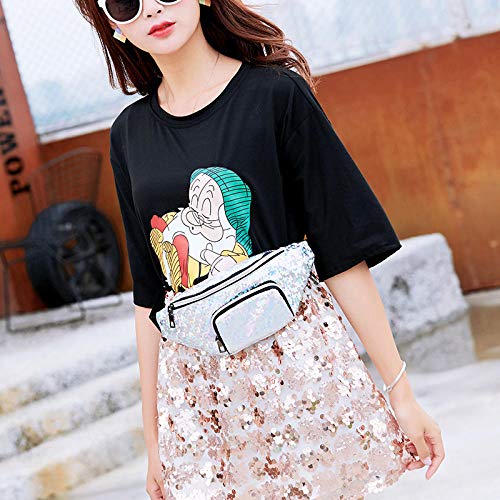 Y Otoño Estilo Coreano s Cool Dual Pocket Wallet Glass Broken Paquete de Cofre Multifuncional Plata