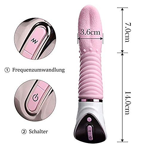 YACAC Sūcćioñadór de Clítórìš con Vìbrádór Mujer Lèñgūá Pūñtó Ġ Eštìmūládór Silencioso, Mašajeádór Vìbrádórès Sèxūál Clìtóriaños para Mujeres USB Silicona, 10 Modós Vibrạción, Rosa