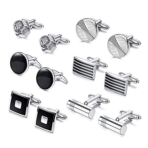 YADOCA 6 Piezas Cobre Joyero Gemelos Camisa Hombre Traje Clasicos Caballero para Boda Negocio Caja Regalo