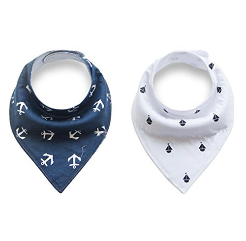 Yafane 8 x Baberos Bebé Bandana Algodón Orgánico Absorbent para Niños de 3 Meses a 36 Meses