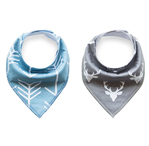 Yafane 8 x Baberos Bebé Bandana Algodón Orgánico Absorbent para Niños de 3 Meses a 36 Meses