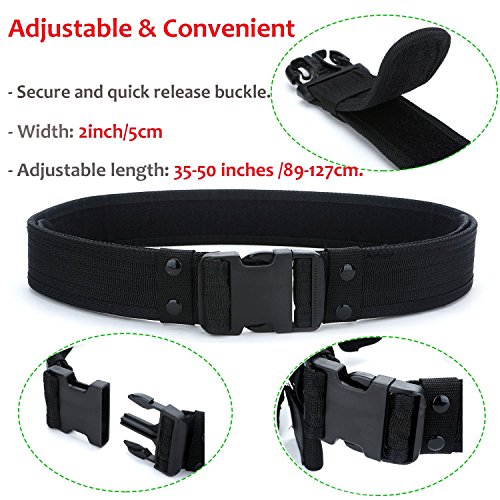 YAHILL® Cinturón Táctico de Utilidad, Seguro Equipo por Policía Yaplicación de la Ley, Equipo de Nylón para Trabajo Pesado Combate & Oficial, o Estuche de Esposas