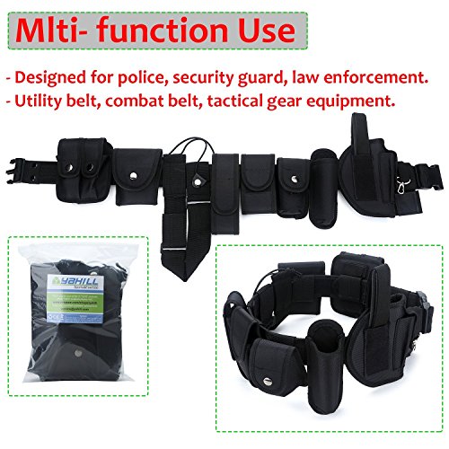 YAHILL® Cinturón Táctico de Utilidad, Seguro Equipo por Policía Yaplicación de la Ley, Equipo de Nylón para Trabajo Pesado Combate & Oficial, o Estuche de Esposas
