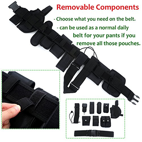 YAHILL® Cinturón Táctico de Utilidad, Seguro Equipo por Policía Yaplicación de la Ley, Equipo de Nylón para Trabajo Pesado Combate & Oficial, o Estuche de Esposas