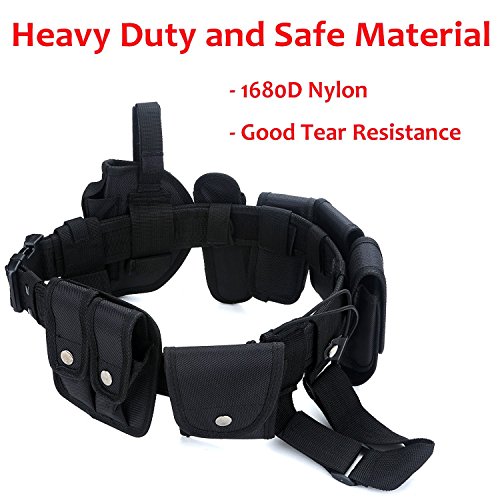 YAHILL® Cinturón Táctico de Utilidad, Seguro Equipo por Policía Yaplicación de la Ley, Equipo de Nylón para Trabajo Pesado Combate & Oficial, o Estuche de Esposas