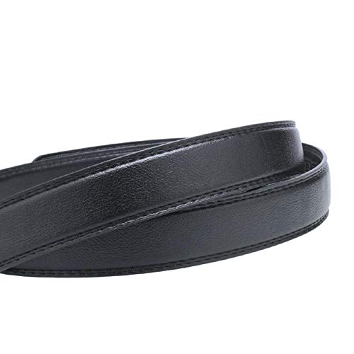 YAL - Cinturón de cuero artificial para hombre y duradero con hebilla automática para negocios L