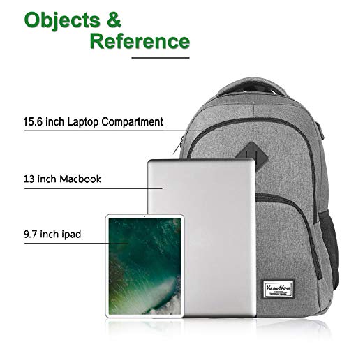 YAMTION Mochila para Ordenador Mochila Hombre con USB Puerto de Carga para Escolar Trabajo Viajes 35L