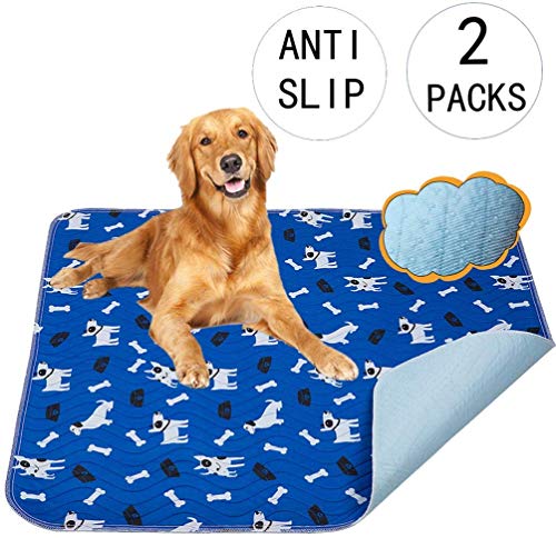 Yangbaga Empapadores Perros, Pañales de Perro Lavable y Reutilizables Empapadores de Entrenamiento para Adecuado para Perros Pequeños y Medianos o Gatos, Antideslizante, (90 * 80cm)