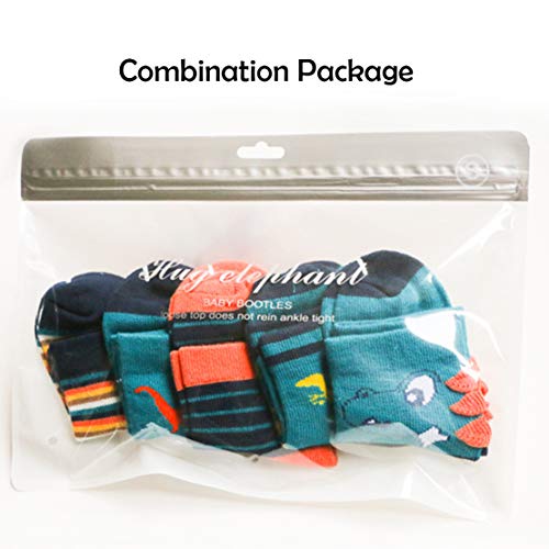 YANWANG 10 Pares de Calcetines para Niños Niñas Algodón Lindo 1-12 años(Dinosaurio,XL:8-12 Años)