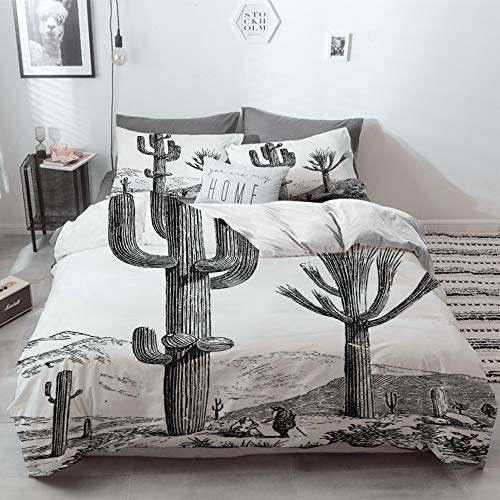 Yaoni Bedding Juego de Funda de Edredón - Azulejos complejos marroquí, Color Pastel con Formas matemáticas Ar/Microfibra Funda de Nórdico y Fundas de Almohada - (Cama 150 x 200cm + Almohada 63X63cm)