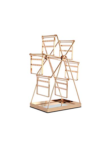 YAOUFBZ Perchero de Metal para joyería,Forma de Noria,Perchero de Almacenamiento de joyería de Gran Capacidad,para Guardar Collares,Pulseras y Pendientes