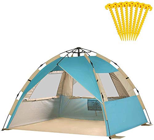 YASE-king Instantánea Beach Tienda Familiar de Sombra Exterior del pabellón Lona Impermeable for la agrupación de Vacaciones de Partido-3 Persona Tiendas de campaña (Color : Green)