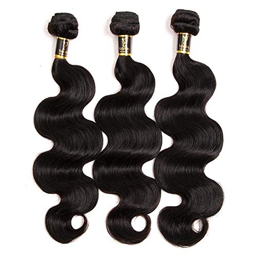 Yavida Extensiones de Cabello Natural 8A Extensiones de Pelo Ondulado Natural Pelo Humano Natural Brasileño 300g Colore Naturale 10 12 14 Pollici