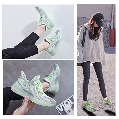 YCKZZR Zapatillas de Deportivos de Running para Mujer Correr Gimnasia Ligero Sneakers Ligero Transpirable,Verde,37