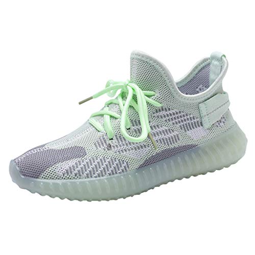 YCKZZR Zapatillas de Deportivos de Running para Mujer Correr Gimnasia Ligero Sneakers Ligero Transpirable,Verde,37