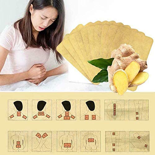 YDKJ Linfático Detox Curación Jengibre Patch, para Aliviar El Cuello, El Abdomen, Cara, Rodillas, Pies, Espalda, Hombros, Cintura, Aliviar El Dolor Y Mejorar El Sueño,100 Pieces