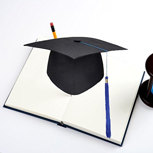 Yeahibaby Sombrero de Graduación Maestro con Loop Tassel College Cap Accesorio de Vestido Académico