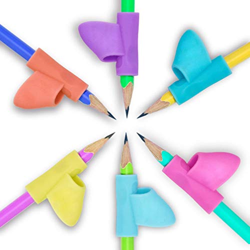 Yeelan 12 unids Lápiz Apretones Conjunto Pluma Ergonómico Dedo Agarrar Ayudante de Escritura Herramienta de Corrección de Postura de Formación la Mano Derecha Usuarios para Niños