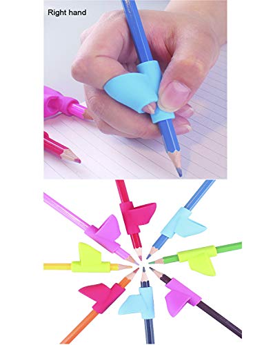 Yeelan 12 unids Lápiz Apretones Conjunto Pluma Ergonómico Dedo Agarrar Ayudante de Escritura Herramienta de Corrección de Postura de Formación la Mano Derecha Usuarios para Niños