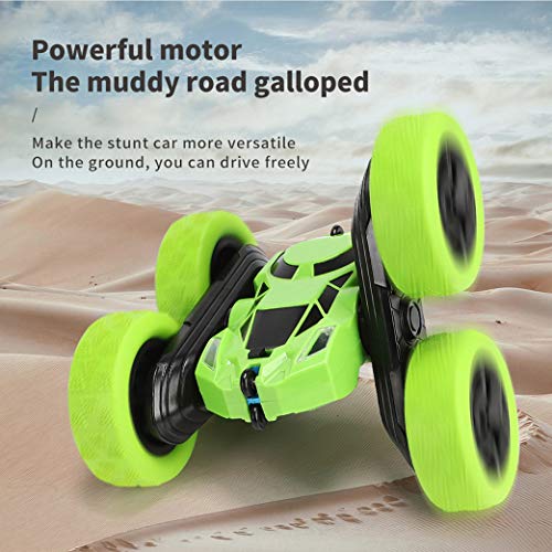 Yeelan Carro de Control Remoto 360 ° Dar la Vuelta Giros Truco Carros de Juguete Vehículo RC Camiones de 2,4 GHz Vehículo de Carreras Eléctrico con luz LED Regalos de Cumpleaños para Niños Edad 5+