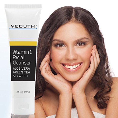 YEOUTH Limpiador facial con vitamina C enriquecido con aloe vera - Limpiador de poros calmante.