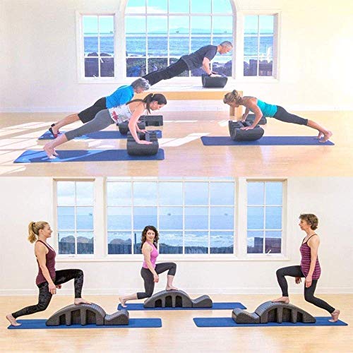 YF-SURINA Equipo deportivo Cama de masaje Soporte de camilla para espalda, Corrector de columna lumbar, Yoga Pilates Arch Barrel Cama de masaje, Equipo de fitness para barril de yoga, Postura curva S