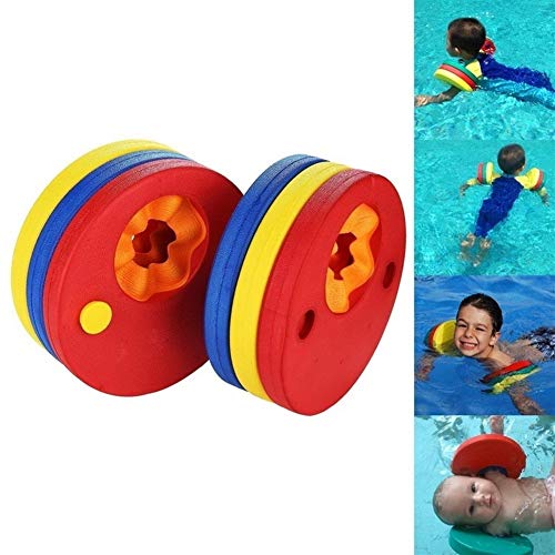 YFJLOVE Bandas 6PCs / Paquete de Espuma EVA Swim Discos flotantes Mangas del Brazo del Flotador Inflable de la Piscina de natación del bebé Junta Ejercicios Anillos Círculos