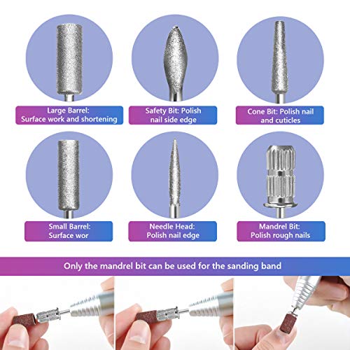 Y.F.M Juego de Taladro de uñas Portátil, Taladro de uñas Eléctrico, Kit de Lima de uñas Profesional para uñas Acrílicas, Esmalte de Gel, Manicura y Pedicura