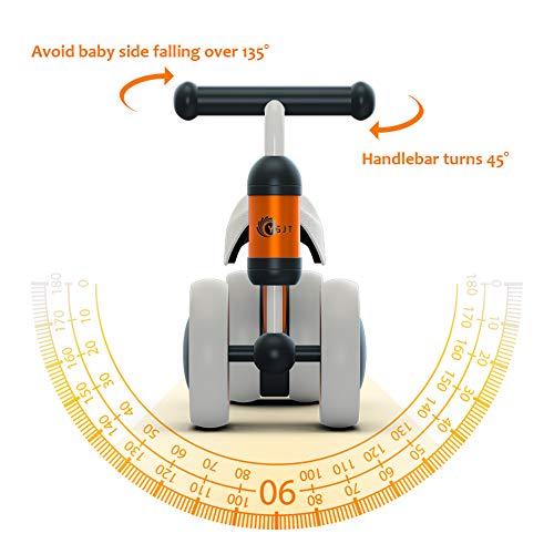 YGJT Bicicleta sin Pedales 1 Año Juguetes Bebes - Triciclos Bebes- Correpasillos Bebes 1 Año Regalo para 1 Año (Naranja)