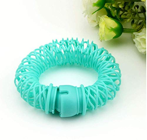 yhsndy 6 PCS Curl Magic Donut Bigodini per capelli, Formatori D'onda Senza Calore, Plastica Magic Hair Styling Roller Bigodino Spiral Curls Strumenti Fai da Te, Hairdress-Easy (blue)