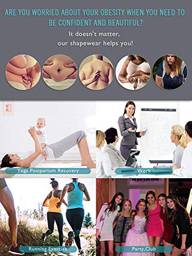 YIANNA Body Faja Reductora Adelgazante,cómodo y Ligero Corsé Faja para presumir de Buena Figura sin Costuras,UK-YA7102-Beige-3XL