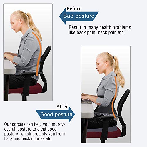 YIANNA Faja Reductora Mujer Latex 4 Ganchos Corsé Reductor de Cintura Waist Trainer Corset Fajas Adelgazantes Beige, Size S