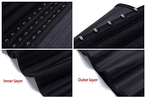 YIANNA Faja Reductora Mujer Torso Corto Waist Trainer Corset Colombianas Fajas Reductoras Adelgazantes Abdomen Postparto Negro, 110299 Size M