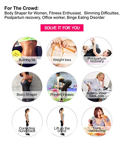 YIANNA Fajas Reductoras Adelgazantes Mujer Largo Torso Waist Trainer Latex Colombianas Postparto Corsé Negro, 11211 Size S