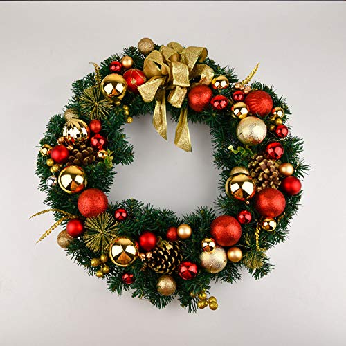 YILEEY Adornos de Navidad Decoracion Arboles de Navidad Bolas de Plastico, Dorado y Rojo, 108 Piezas en 19 Tipos, Caja de Bolas de Navidad de Plástico Inastillable con Percha, Adornos Decorativos