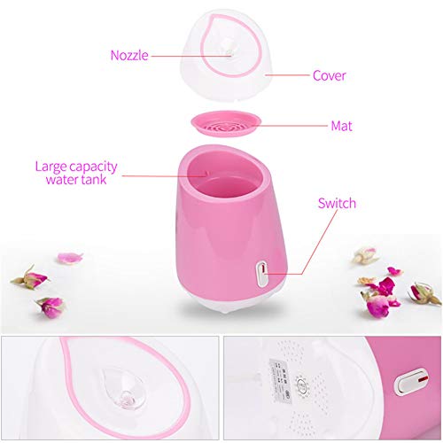 YILIAN Vaporizador Facial Nano Iónico Sauna Facial SPA Profesional Facial Vapor Térmico para Piel Hidratante, Limpieza Profunda de Poros