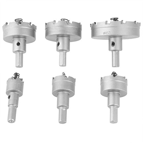 YILONG 6pcs 22mm / 30 millimetri / 35mm / 45 millimetri / 50mm / 65 millimetri Drill Disco lega bit impostati Foro ha veduto per Acciaio inossidabile lega di Metallo Foratura