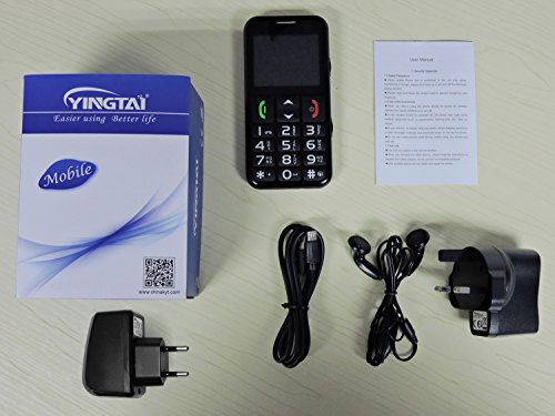 YINGTAI T11 2G Teléfono Móvil para Personas Mayores con Teclas Extra Grandes, Fácil de Usar Celular para Ancianos con SOS Botones
