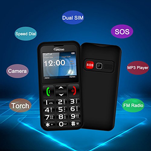 YINGTAI T11 2G Teléfono Móvil para Personas Mayores con Teclas Extra Grandes, Fácil de Usar Celular para Ancianos con SOS Botones