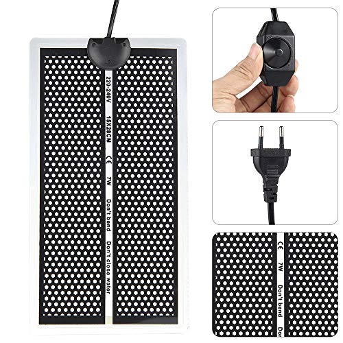 Yinong-eu Manta termica Calor para Reptiles, Anfibios y invertebrado en terrarios (7W)