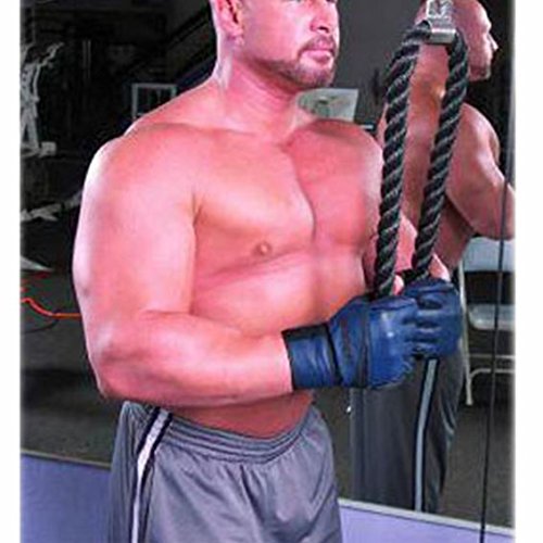 yiqi Heavy Duty Tricep Rope Cable de fijación para Fitness, Body Building & Gimnasio – Pull Down Cuerda Equipo, Negro