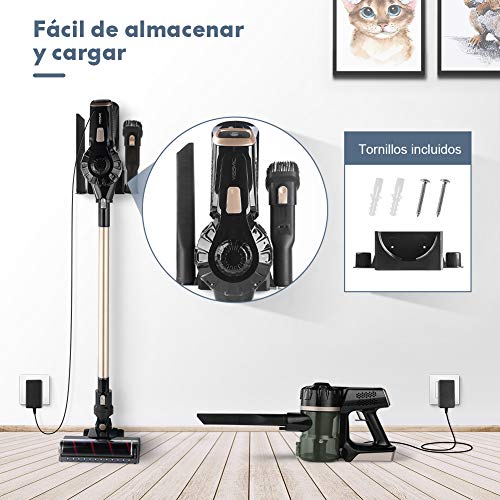 YISSVIC Aspiradora de Mano Sin Cable Aspirador Escoba Inalámbrica 10KPa Capacidad 1L Batería Recargable 2200mAh