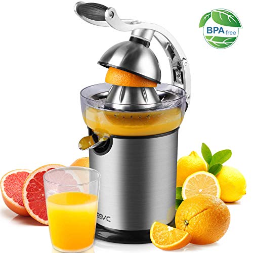 YISSVIC Exprimidor Eléctrico Zumo, Exprimidor de Palanca de Naranja Acero Inoxidable 130W