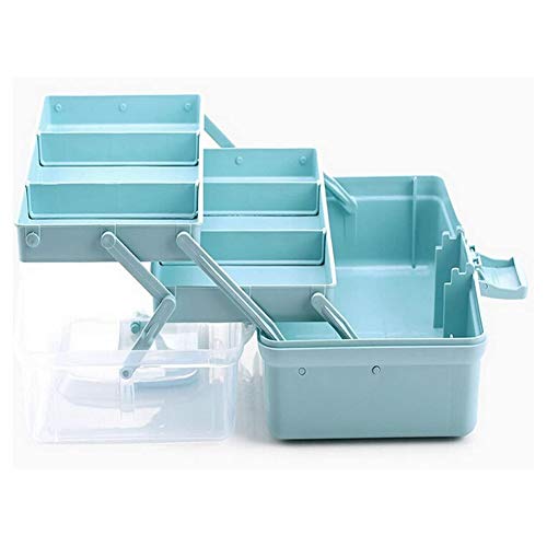 Yiyu Cuadro de botiquín de Primeros Auxilios Cuadro Medizinbox con Mango, Almacenamiento Mutilfunctional, 37X19x18cm x (Color : Blue)