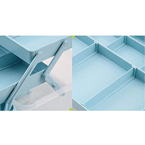 Yiyu Cuadro de botiquín de Primeros Auxilios Cuadro Medizinbox con Mango, Almacenamiento Mutilfunctional, 37X19x18cm x (Color : Blue)