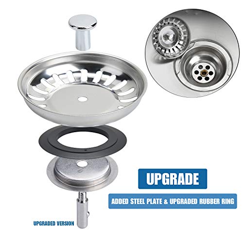 Yizhet Acero Inoxidable Fregadero de Cocina Colador Enchufe Tapón de Fregadero Filtro Doble Capa Desague Filtro - Diamètre de Ø79.3 mm(2 Piezas)